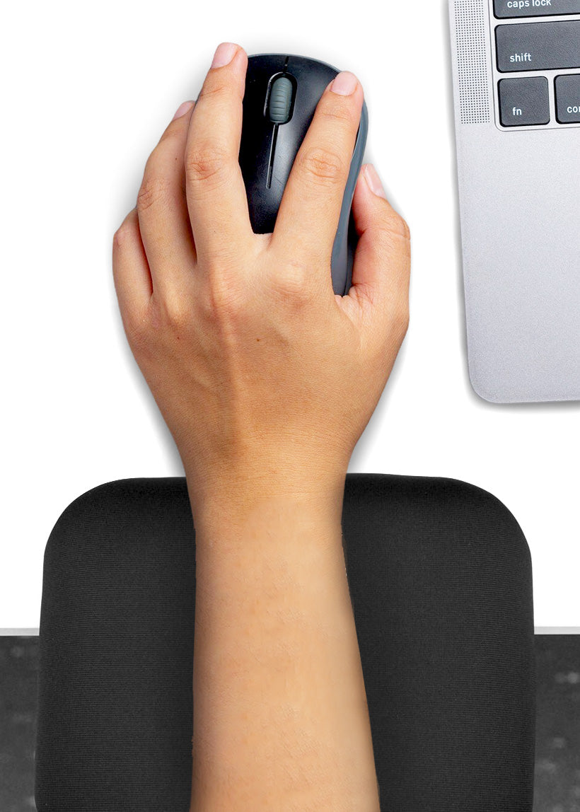 Handy-asymmetrinen kyynärvarsituki käytössä ylhäältä nähtynä